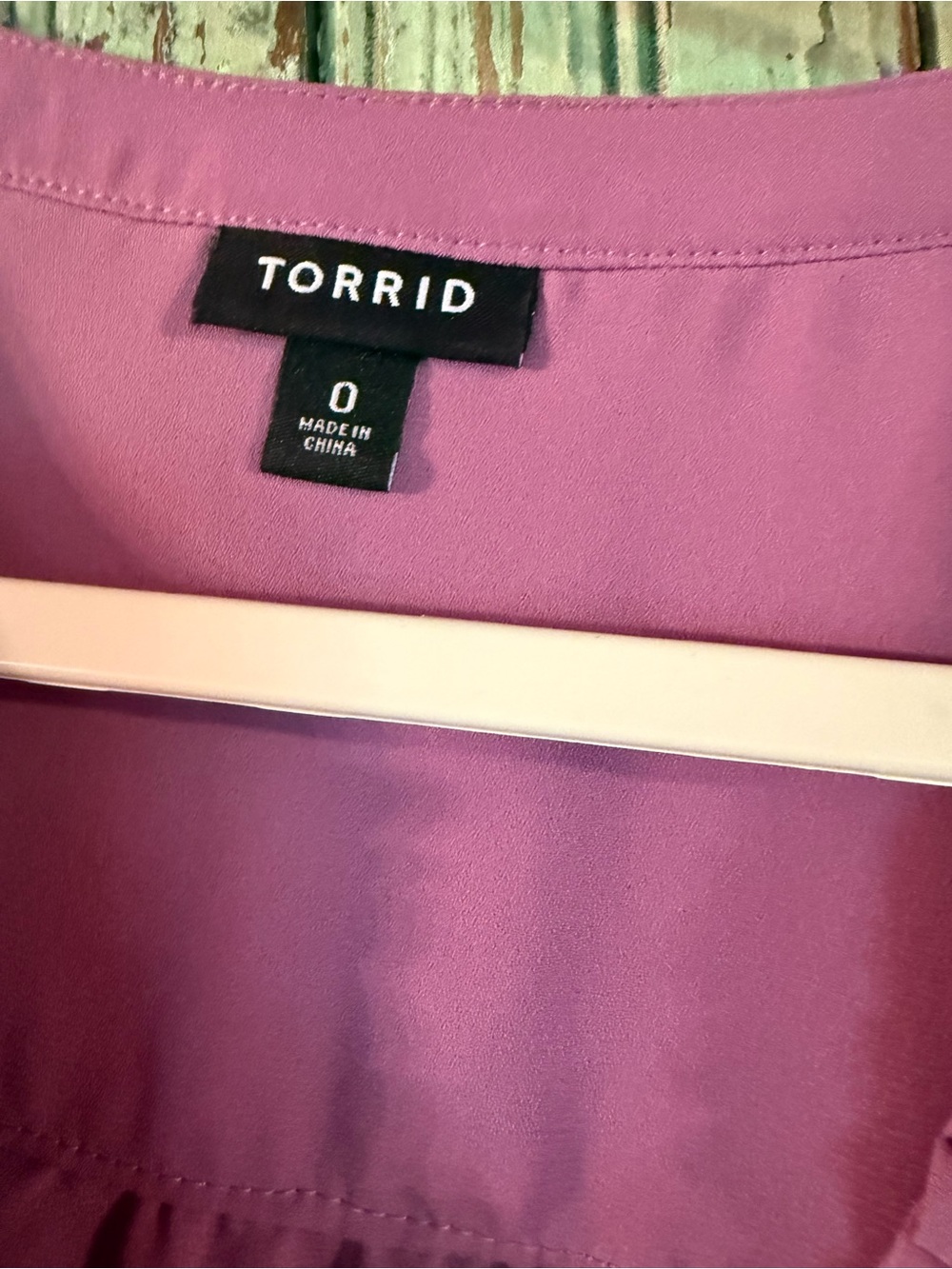 torrid Lavender-Pink Ruffle-Trim Button Front Blouse - Picture 2 of 2